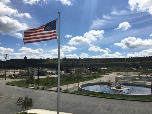 WSD_Plant_Image_50 American Flag at Water Reclamation Facility in Moorpark