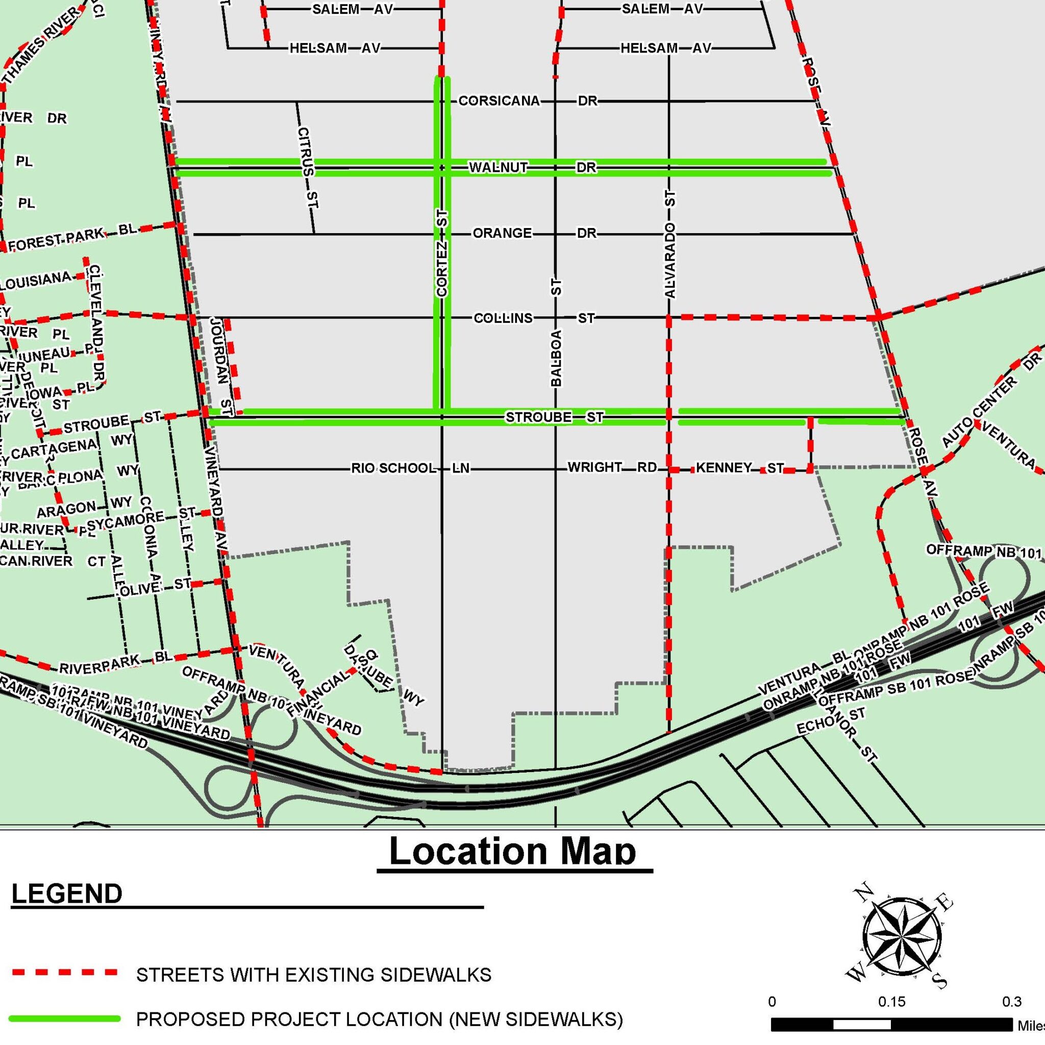El Rio Location Map web Map of improvements