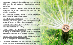 Permanent Water Restrictions