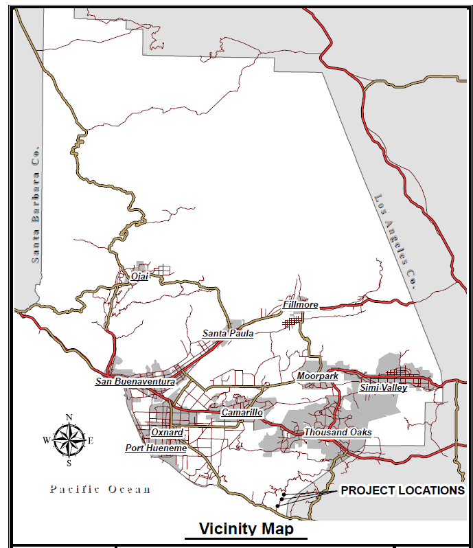 Vicinity Map - Yerba Buena Slope Repair MP 0.93, 1.94 and 2.61