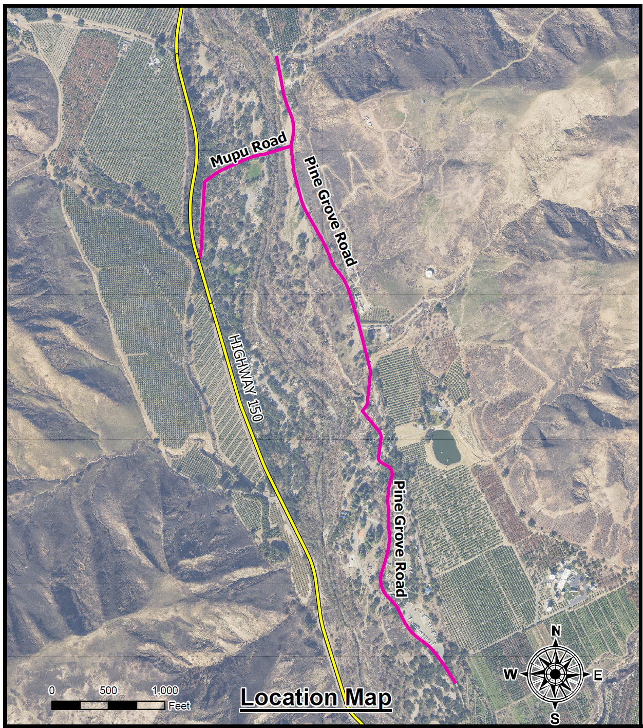 Location Map - Mupu and Pine Grove Paving
